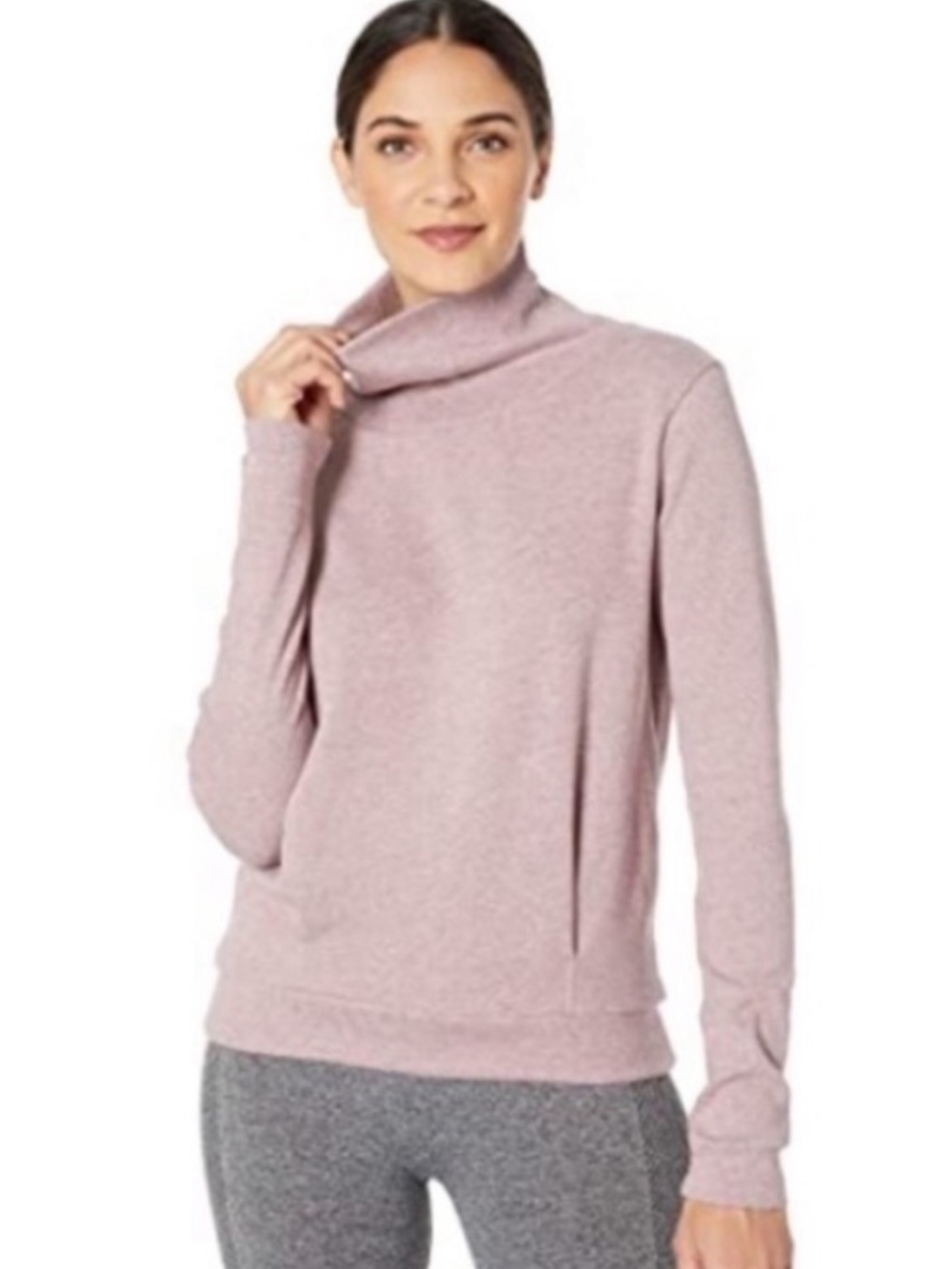 NWT Alo Clarity Long Sleeve Sweatshirt Top in Dusty Plum Heather Size S